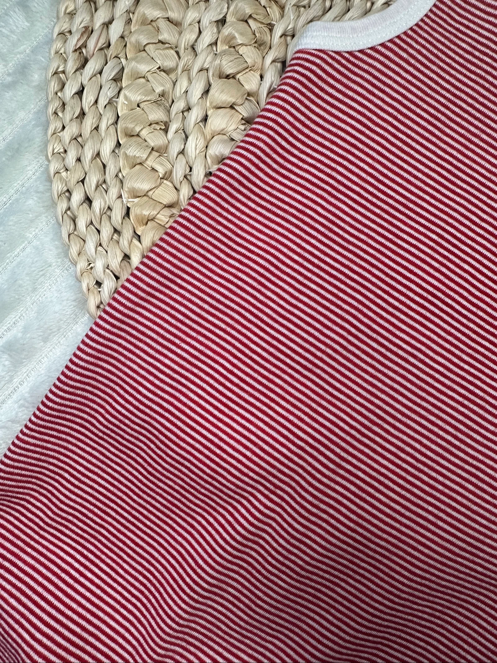 Barboteuse Petit Bateau 12 mois rayé rouge et blanc  – photo 4